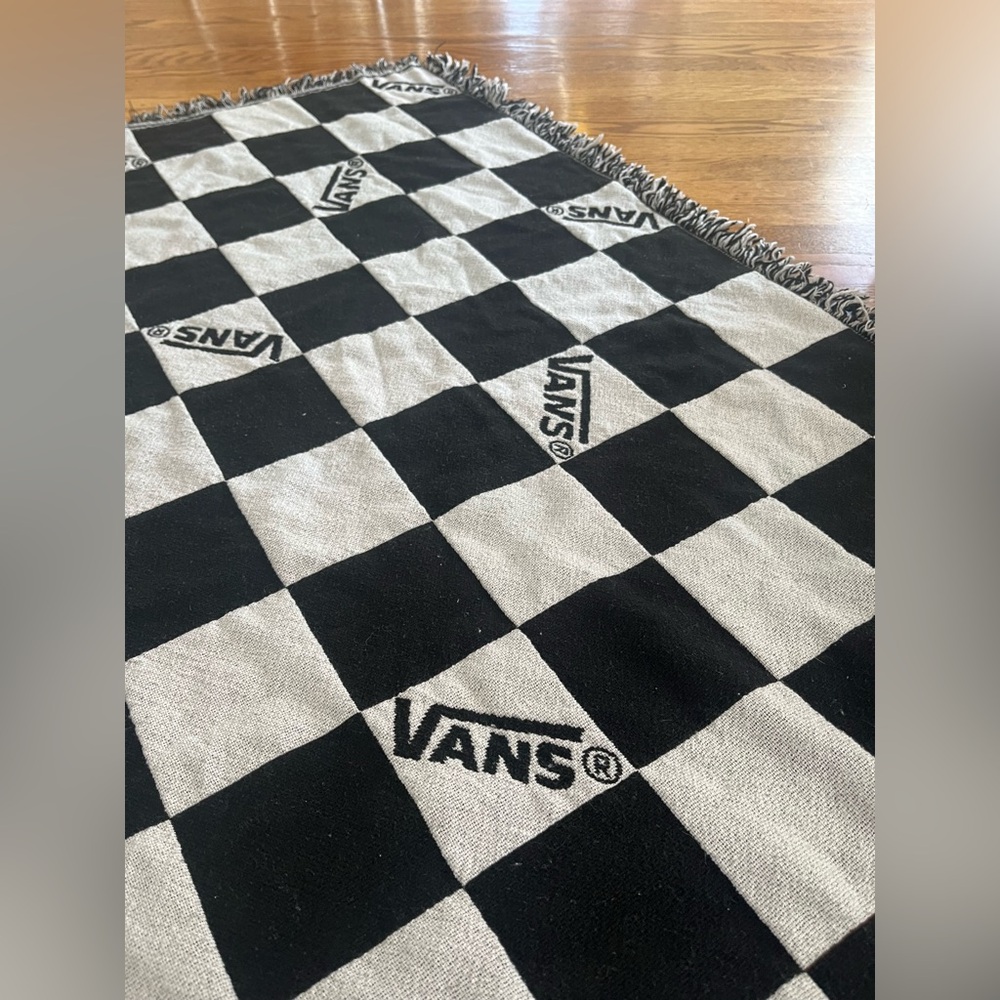 Vans Black and White Checkered Throw
